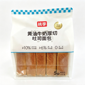 桃李400g黄油牛奶厚切吐司面包