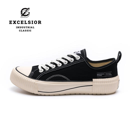 excelsior饼干鞋官方 黑色板鞋女厚底帆布鞋男 BOLT OVER LAYER 商品图0