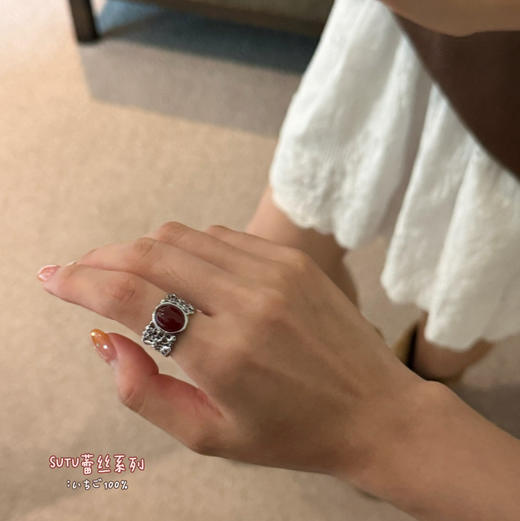 SUTU蕾丝玛瑙戒指072101 商品图12