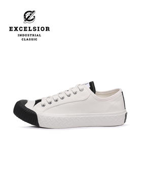 excelsior饼干鞋官方 运动休闲鞋男女百搭小白帆布鞋 STEEL LO