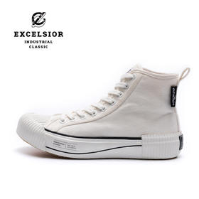 excelsior饼干鞋官方 厚底板鞋男高帮小白鞋帆布鞋女 BOLT OVER