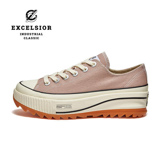 excelsior饼干鞋官方 冬季加绒粉色新款潮流休闲鞋女厚底帆布鞋 商品图0