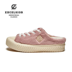 excelsior饼干鞋官方 加绒一脚蹬女保暖帆布鞋 BOLT FLEECE MULE