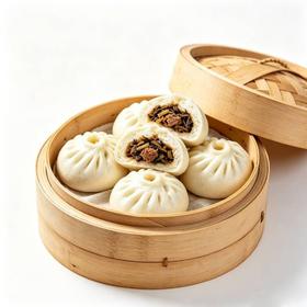 【招牌自制】100g梅干菜鲜肉包子