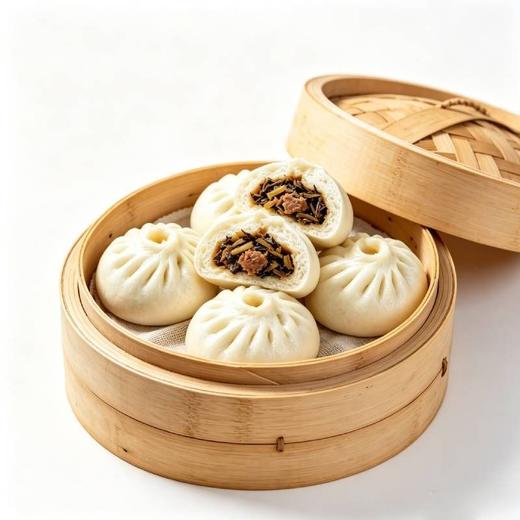【招牌自制】100g梅干菜鲜肉包子 商品图0
