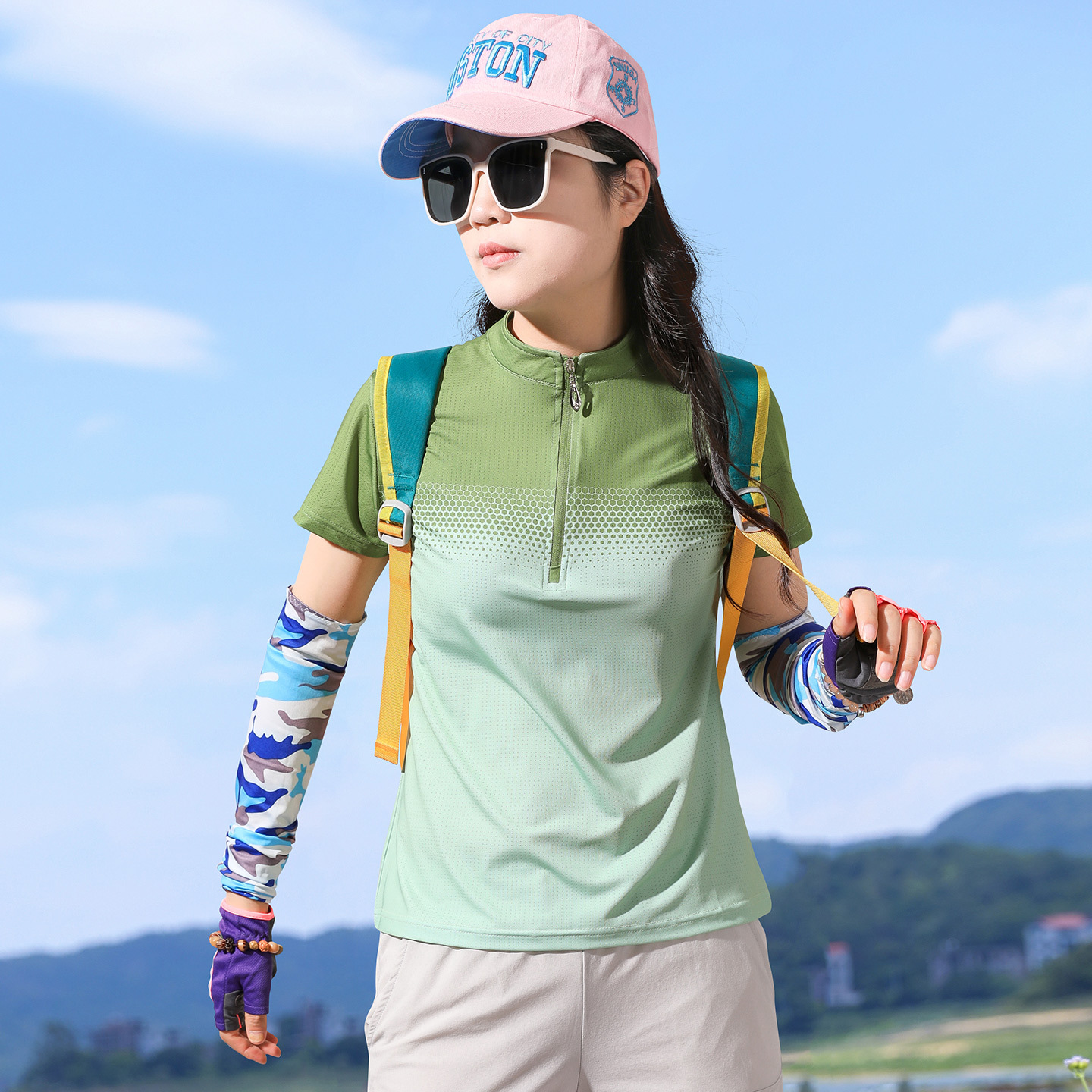 【长短袖同价】雅路图/女款户外防晒冰感运动速干衣 轻薄透气跑步徒步快干衣