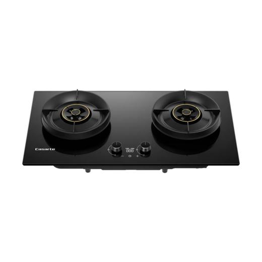 卡萨帝 煤气灶 JZT-C5G82EGU9 致境系列 天然气(12T) 双眼灶 嵌入式安装 钢化玻璃灶面 瞬燃点火 圆形支锅架 亮光搪瓷支锅架 2000Pa 商品图2