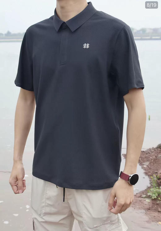 原单正品可*AIRMESH系列男士抗皱速干Polo衫071701 商品图3