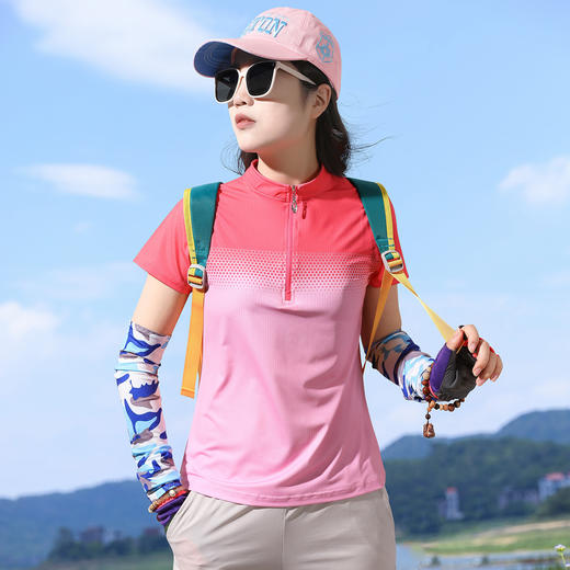 【长短袖同价】雅路图/女款户外防晒冰感运动速干衣 轻薄透气跑步徒步快干衣 商品图3