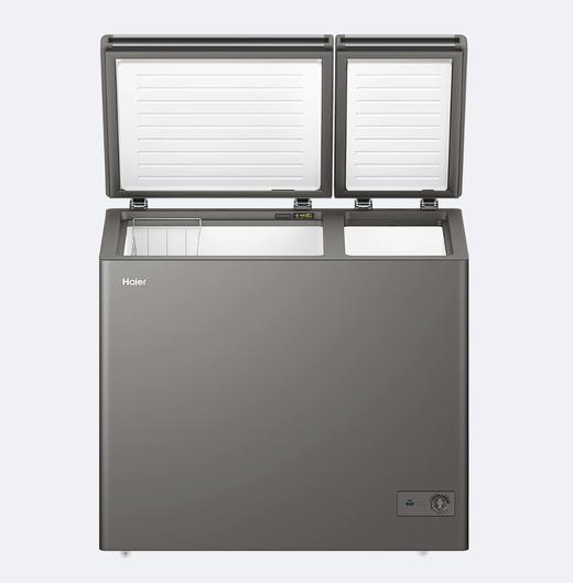 海尔 冰柜 FCD-216GHXPC 卧式冰柜 216升 直冷 钛灰 二级能效 机械控温 顶开门 双温区 双重抑菌 带脚轮/食品筐 100小时断电保护 商品图2