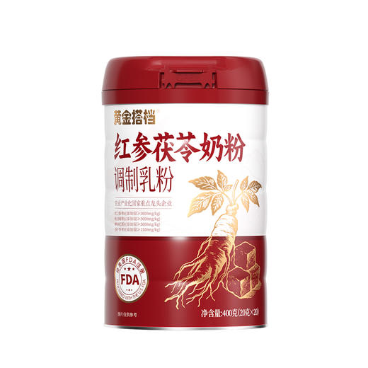 黄金搭档红参茯苓奶粉 0蔗糖 高蛋白 气血双补 两罐礼盒装 商品图5