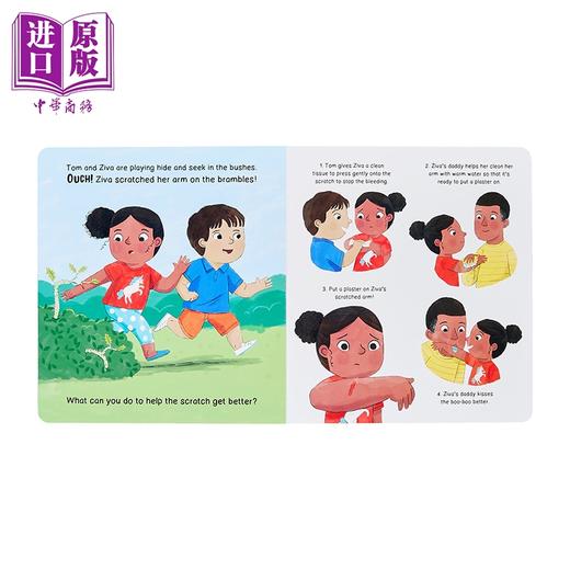 预售 【中商原版】ok贴之书 The Boo Boo Book 英文原版 儿童早教认知 教孩子们如何处理割伤和擦伤 附可重复使用贴纸 进口童书 商品图4