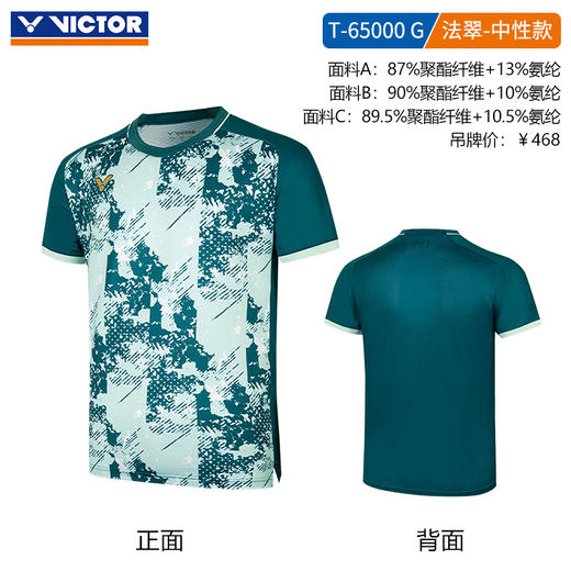 VICTOR威克多羽毛球服T-65000比赛训练大赛服速干透气运动短袖 商品图1