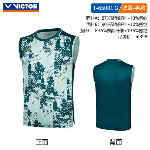 VICTOR威克多羽毛球服T-65000比赛训练大赛服速干透气运动短袖 商品图3