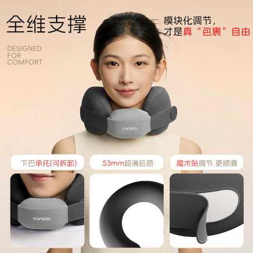 （下单赠收纳包）孔苏R9舒适圈u型枕，斩获中美德多重大奖，航宇级非温感记忆绵，护颈解压 商品图3