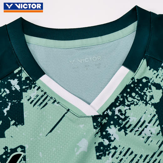 VICTOR威克多羽毛球服男女同款大赛服推广版T-65000TD训练款短袖 商品图3