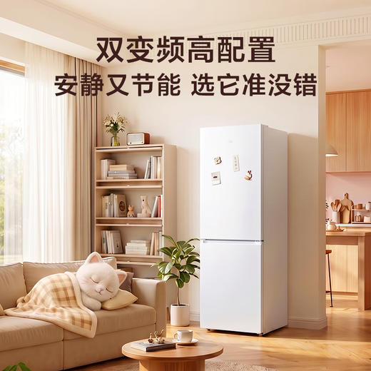 【TCL冰箱】TCL 210L三门三温区白色小冰箱风冷无霜抗菌养鲜新国标R210V5-C1 商品图3