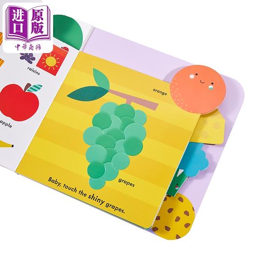 【中商原版】Baby TouchFood 瓢虫错层书食物 幼儿启蒙 食物 英文原版 翻翻书 触摸书 进口图书 商品图2