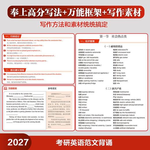 2027考研英语范文背诵(苹果英语考研红皮书)英语一二适用 商品图6