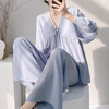 自带胸垫 可外穿【沐臻丝-早秋绵绸套装家居服】（90-150斤可穿） 商品缩略图10