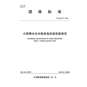 小型潜水式水轮发电机组安装规范