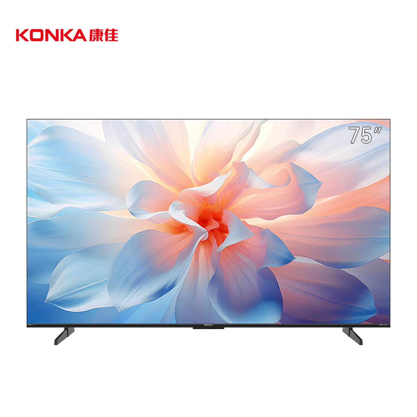 康佳 电视机 75M7E 液晶彩电 75寸 LED显示 4GB+128GB 超高清4K 低蓝光护眼认证 遥控器语音 人工智能语音 全面屏 会议 288Hz 一级能效