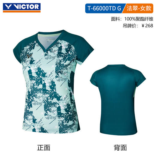 VICTOR威克多羽毛球服男女同款大赛服推广版T-65000TD训练款短袖 商品图2