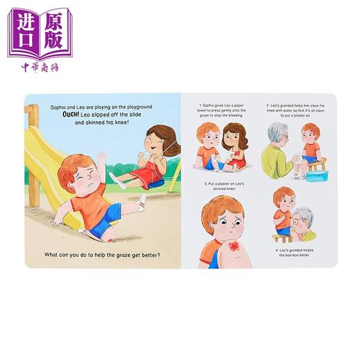 预售 【中商原版】ok贴之书 The Boo Boo Book 英文原版 儿童早教认知 教孩子们如何处理割伤和擦伤 附可重复使用贴纸 进口童书 商品图3