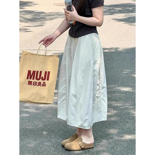 任两件-20元【工装裙 宽松有型 垂顺凉爽】亿绘YIHUI 夏季薄款女水洗工装南瓜裙 商品图9