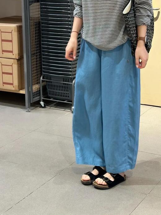 蓝色莱赛尔亚麻裤 | 今夏流行“蓝裤子”，干干净净真时髦！73.4%莱赛尔+26.6%亚麻【3-5天发货】 商品图6