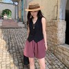 【清凉一夏，天然苎麻】老钱风苎麻短裤女夏季新款纯色五分裤宽松薄款松紧腰抽绳显瘦短裤女 商品缩略图7