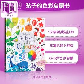 英文原版 Usborne Big Book of Colours 孩子的色彩启蒙全书 颜色识别 11大色系130余种颜色 早教启蒙认知 艺术启蒙童书 纸板书