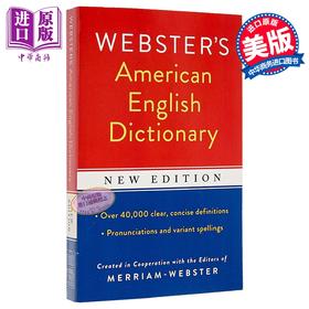 【中商原版】韦氏美式英语词典 Webster s American English Dictionary 英文原版 韦氏词典 词汇参考工具书 Merriam Webster