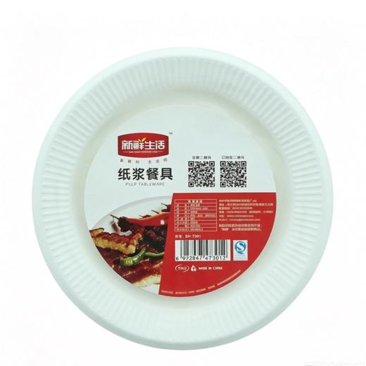 新鲜生活180mm*10只7寸纸浆纸盘SH-7301 商品图0