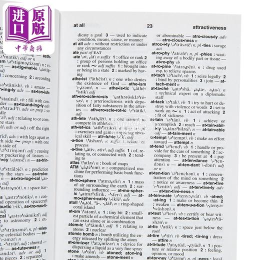 【中商原版】韦氏美式英语词典 Webster s American English Dictionary 英文原版 韦氏词典 词汇参考工具书 Merriam Webster 商品图3