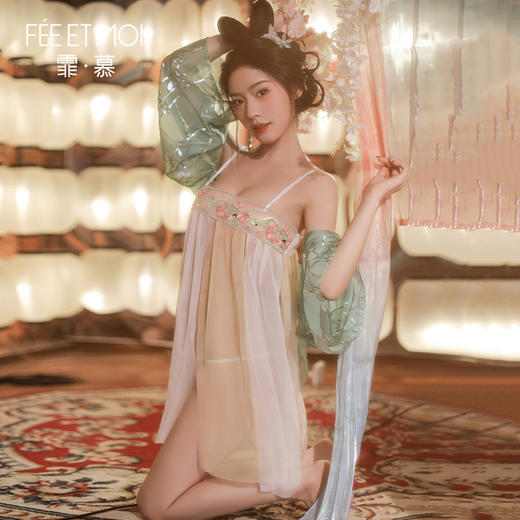 【情趣内衣】霏慕玉环古典唐风飘逸纱裙装7874 商品图7