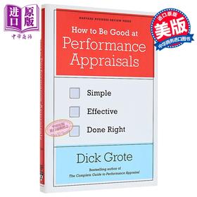 【中商原版】如何做好绩效评估 简单有效正确 How to Be Good at Performance Appraisals 英文原版 Dick Grote