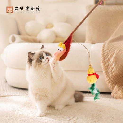苏州博物馆 荷花如意/葫芦手杖逗猫棒国风治愈填充饱满响纸触感柔软 商品图1