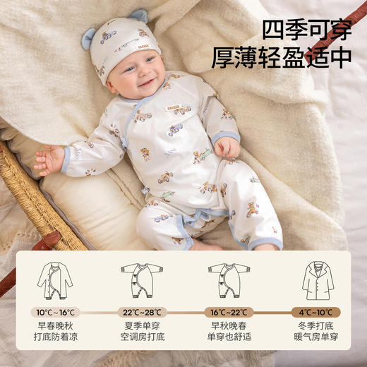 【宝宝服饰】嫚熙婴儿连体衣果柔棉宝宝衣服新生儿秋冬保暖连身衣 商品图2
