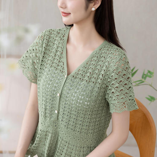 苏苏姐家清露连衣裙手工DIY蕾丝线短袖钩针毛线团自制材料包 商品图3