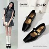 ZHR一字带浅口女鞋2026夏季新款小个子透气女单鞋舒适ins玛丽珍鞋★ 商品缩略图1