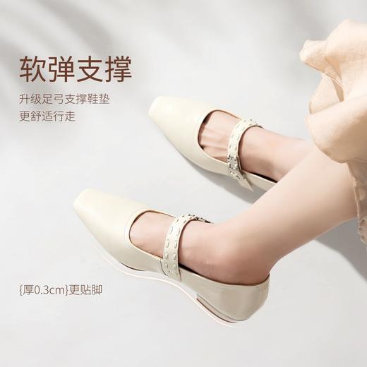 ZHR一字带浅口女鞋2026夏季新款小个子透气女单鞋舒适ins玛丽珍鞋★ 商品图7