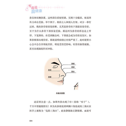 听我说鼻健康 杜晶艳 闫占峰 本书从鼻子的结构、常见疾病、用药、热点话题、破解谣言等几个方面，进行内容展开 人民卫生出版社 商品图4