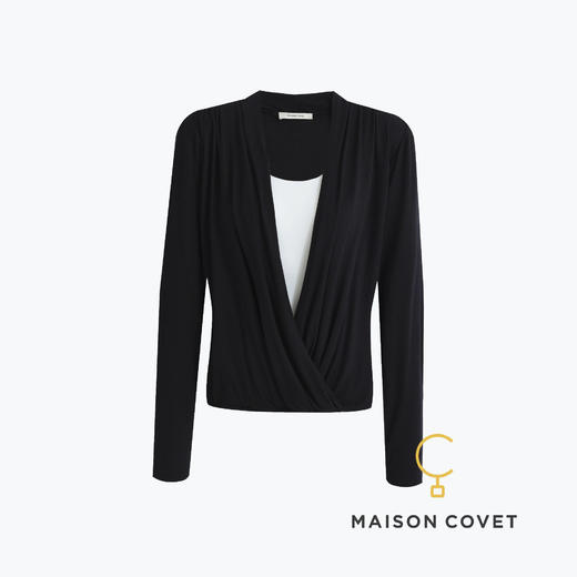 MAISON COVET  V领弹力针织上衣 商品图4