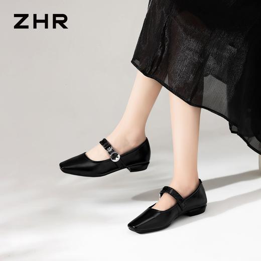 ZHR一字带浅口女鞋2026夏季新款小个子透气女单鞋舒适ins玛丽珍鞋★ 商品图9
