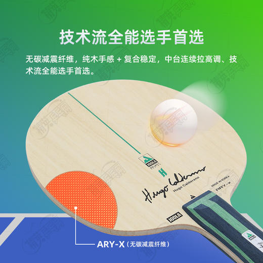 JOOLA优拉雨果同款乒乓球拍底板ARY-X尤拉弧圈快攻外置纤维乒乓底板 商品图1