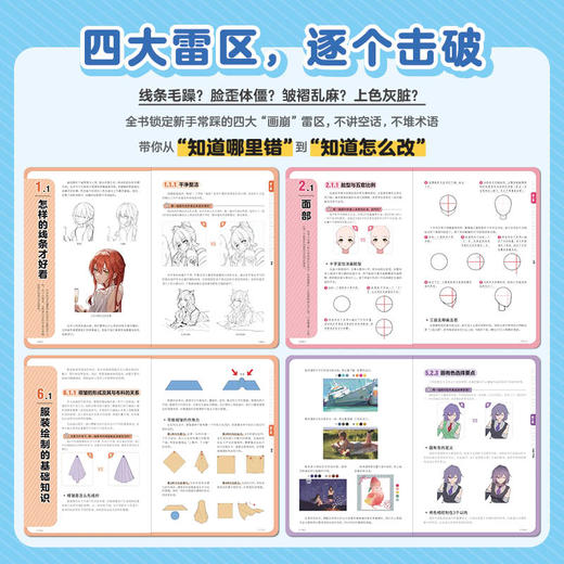 动漫人物绘画避坑指南 阿稳同学二次元人物技法教程指南基础小白入门 动漫二次元插画手绘 商品图2