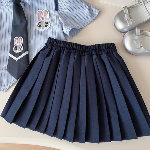 【学院氛围感❗️清爽不闷】夏季条纹卡通学院风女童连衣裙可爱小兔子制服短袖衬衣裙套装。xe★深秘心选 商品图3
