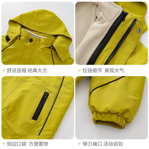 【反季特价清仓，9月10日准点下架】【深冬三合一款】冬季儿童冲锋衣男女童三合一拆卸厚秋冬款女童装加绒加厚中大童防水防风外套 商品图9