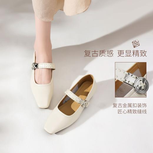 ZHR一字带浅口女鞋2026夏季新款小个子透气女单鞋舒适ins玛丽珍鞋★ 商品图5